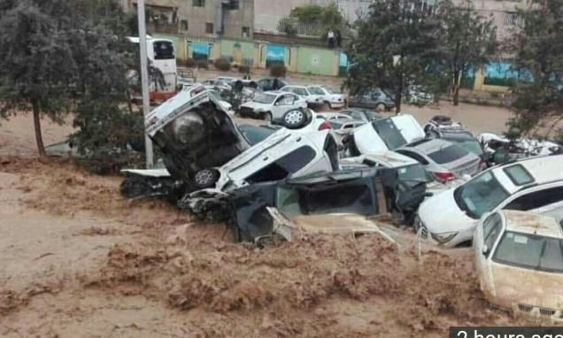 Horrible flood and storm in shiraz city 