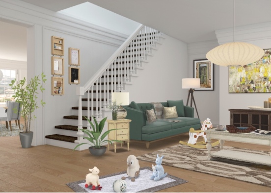 Cosy living room Design Rendering