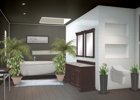 Industrial Living Part 3. The Bathroom Design Rendering