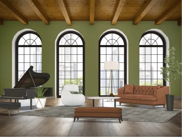 modern olive livingroom