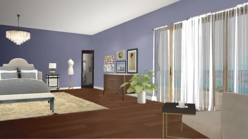 Bedroom with balcony