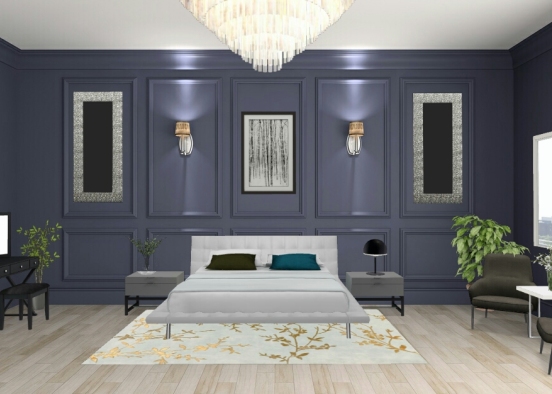 Fancy Bedroom Design Rendering