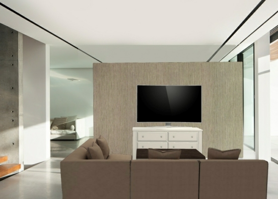 Sala de ver la tele Design Rendering