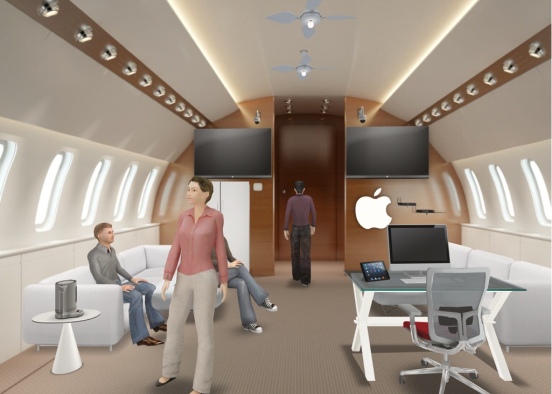 Rich people on a jet Design Rendering