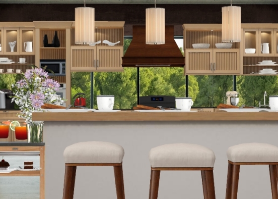 Open Concept Kitchen 🍹☕🍴🍛 Design Rendering