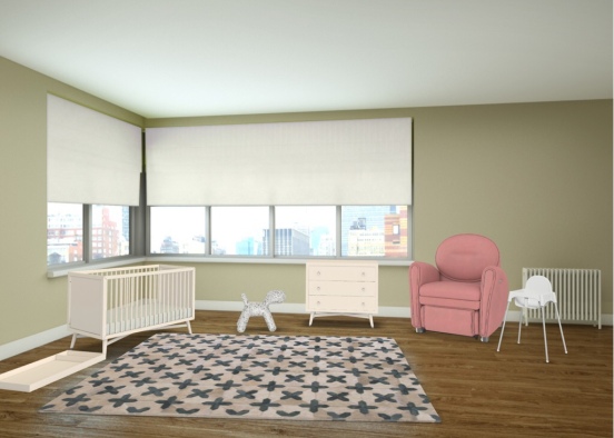 baby girl's room Design Rendering