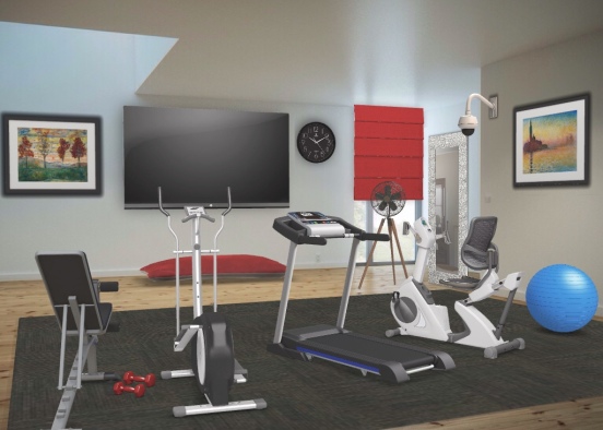 Cool Home Gym Design Rendering