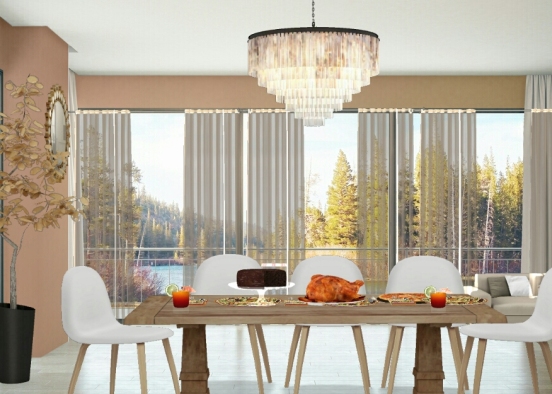 Thanksgiving Dining Room Design Rendering