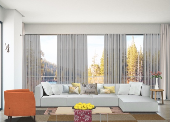 Autumn-inspired living room!🍂🍁 Design Rendering