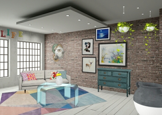 Living room who loves life?? Is it possible?😄 Design Rendering