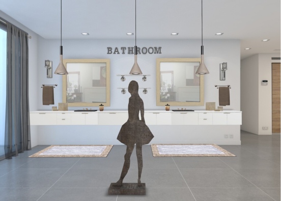 Salle de bain moderne Design Rendering