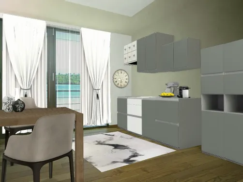 Grey white room