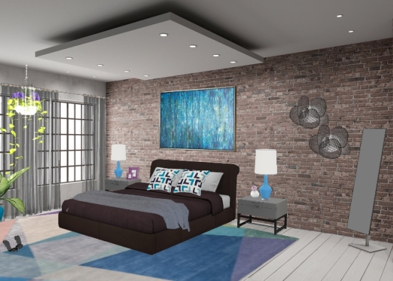 Loft Bedroom Retreat Design Rendering