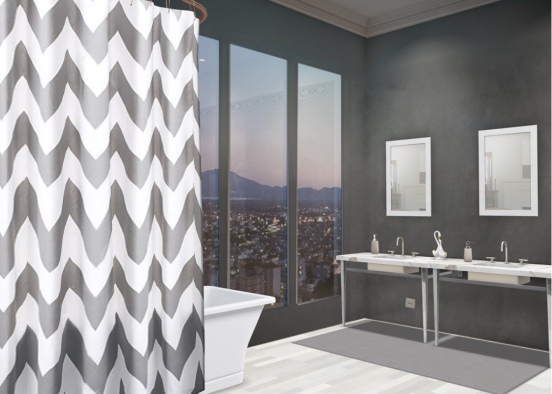 City Bathroom Design Rendering