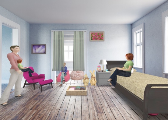 Room for teenage girls and EASTER!!!🤓 Design Rendering