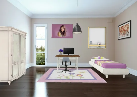 Bir kız odası  Design Rendering