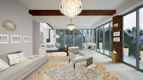A touch of glam white & gold bedroom
