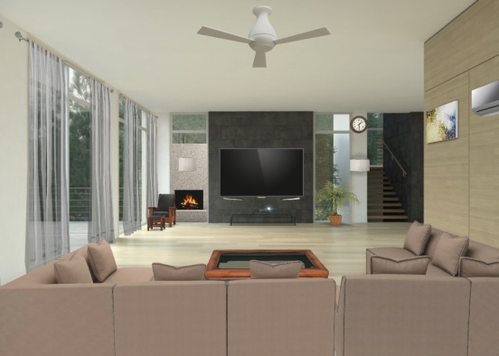 Kaustubh’s living room  Design Rendering
