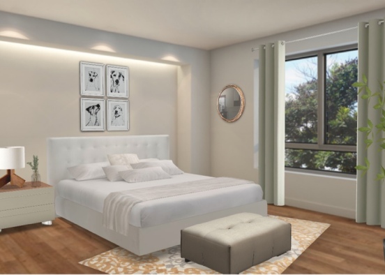 Casual Bedroom  Design Rendering