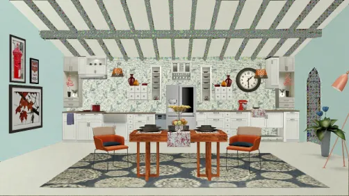 Traditional English country kitchen with modern spark.