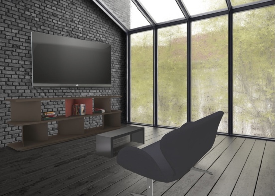 Classic Living Space Design Rendering