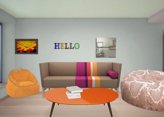 Colorfull Dream Living Room Design Rendering