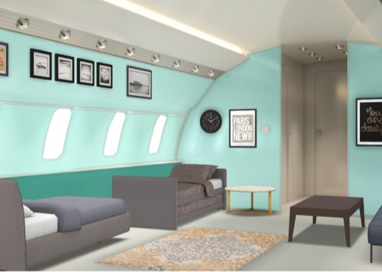 a very nice and luxurious private jet.... Design Rendering