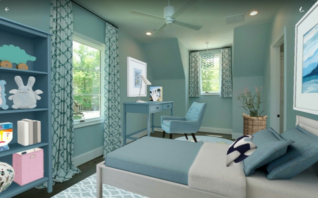 Soothing Blue Bedroom For Kids 