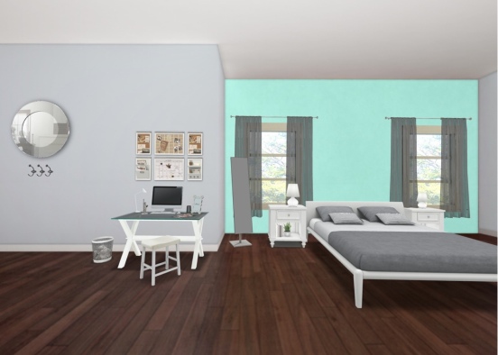 Girls bedroom (house 1) Design Rendering
