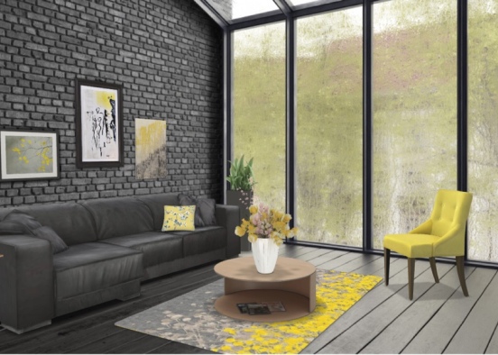 grey and yellow Design Rendering
