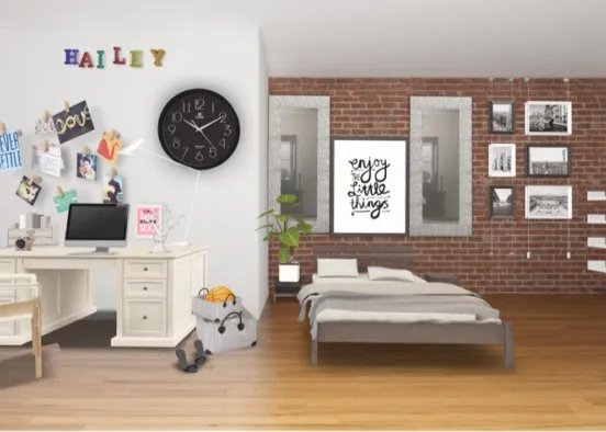 Cute nice teenage room Design Rendering
