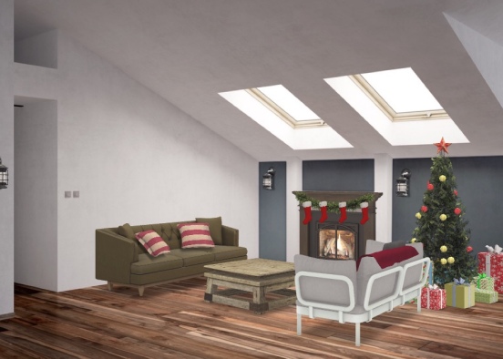 Classic Christmas Cottage  Design Rendering