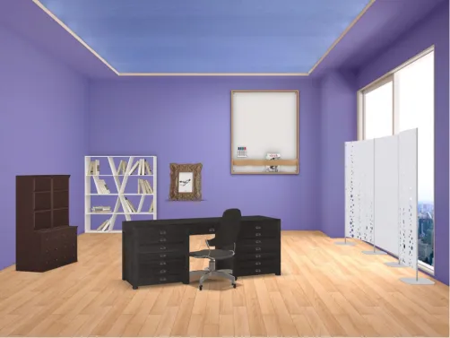 blue and purple office 