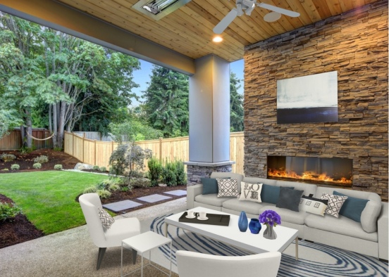 Outdoor Living Space Design Rendering