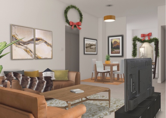 Christmas apartment  Design Rendering