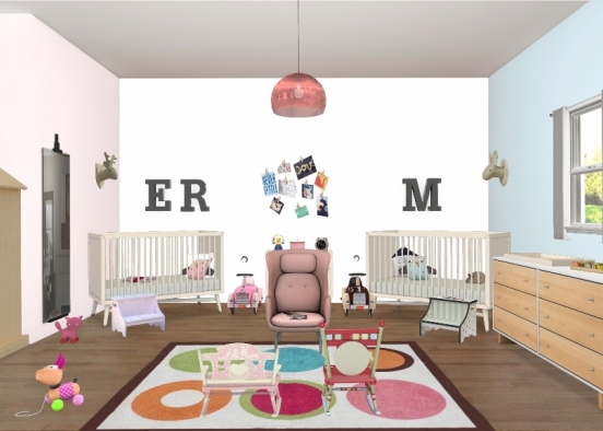 Chambre de bébés Design Rendering