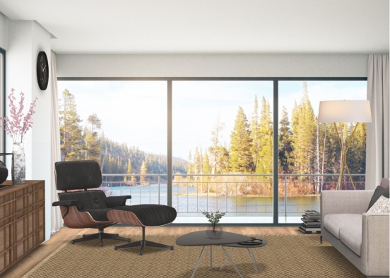 Contemporary Living Room Design Rendering