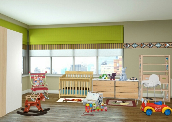 Baby boy's bedroom Design Rendering