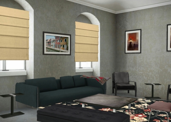 Cozy comfie living room Design Rendering