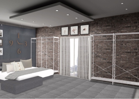 New York Apartment bedroom  Design Rendering