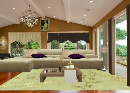 My home , living room  Design Rendering