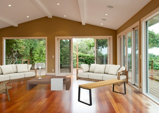 Zen living room Design Rendering