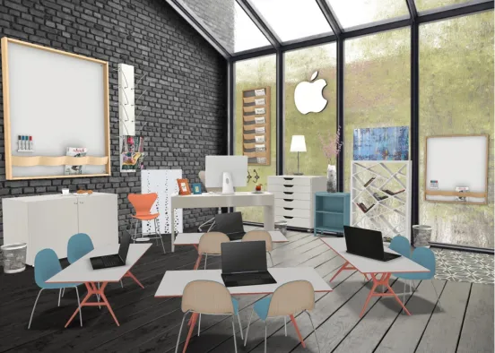autumns and Hannah’s school room #schoolroom #Applecomputerslaptop #schoolroom Design Rendering