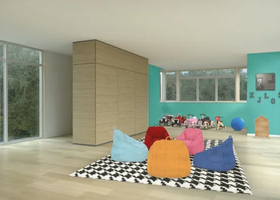Play room (just behind the living room) Anderson family Design Rendering