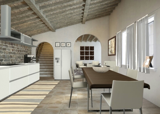 Modern Toscan Kitchen Design Rendering