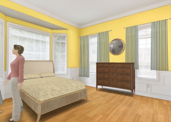 Bright Bedroom Design Rendering