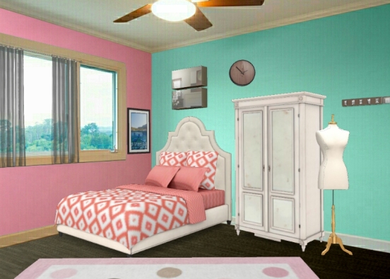 Queen bedroom Design Rendering