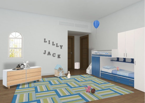 Jack and Lilly’s bedroom Design Rendering