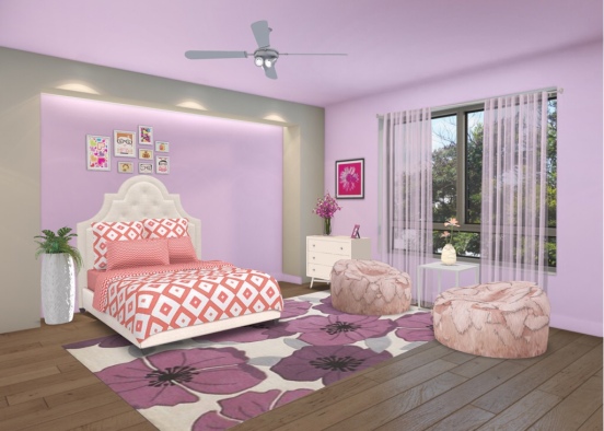 pink Room Design Rendering