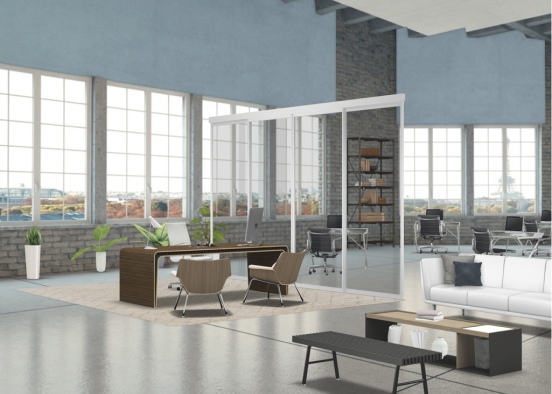 Penthouse Office Design Rendering